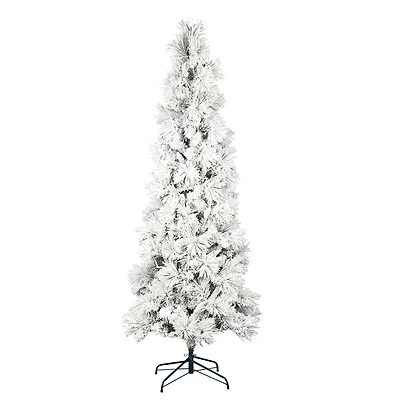 6ft. Unlit Flocked Atka Pine Pencil Artificial Christmas Tree