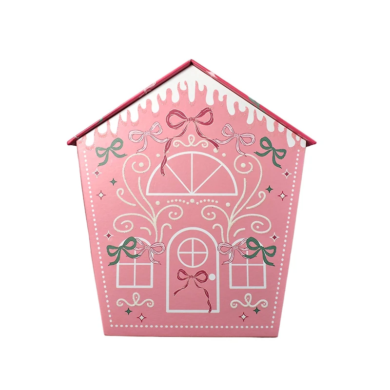 Large Holly Jolly Gingerbread House Gift Box by Ashland®