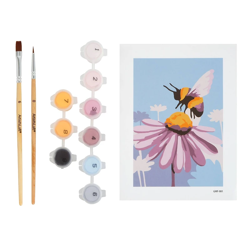 Bee & Flowers Paint-by-Number Framed Mini Kit by Artist's Loft®