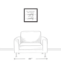 Be Somebody 17.73" x 17.73" Black Framed Canvas