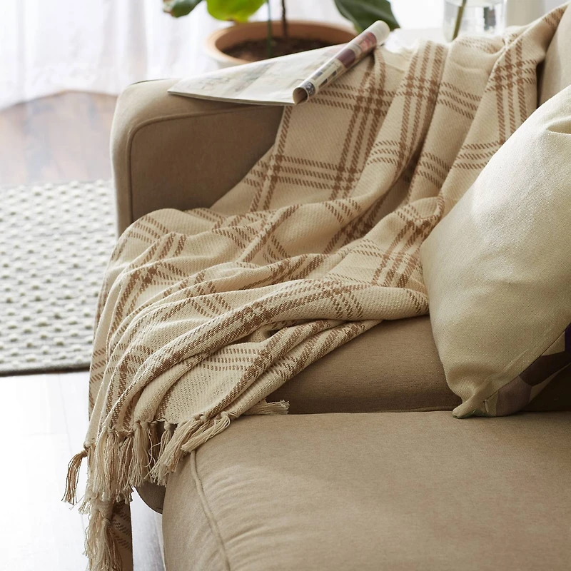 DII® Stone Modern Farmhouse Plaid Throw