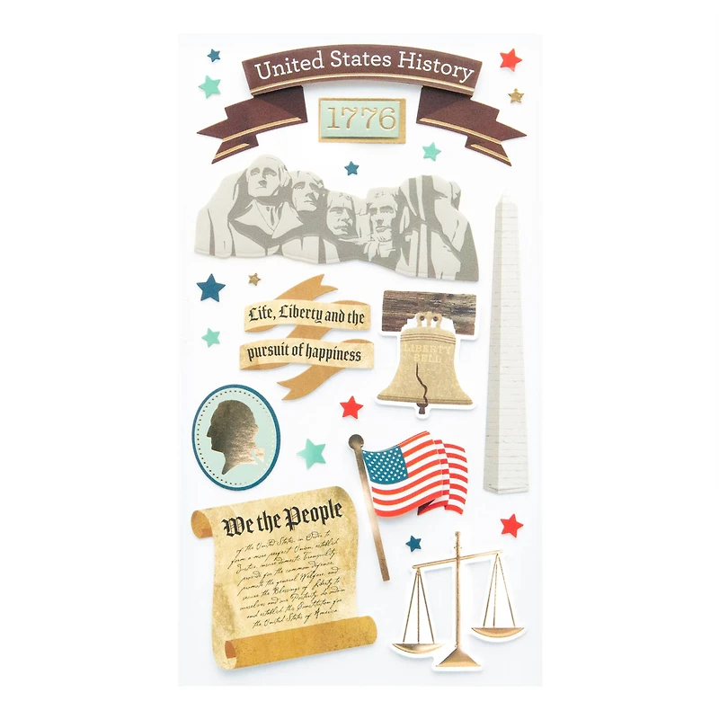 U.S. History Dimensional Stickers by Recollections™