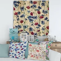 Designart - Blue and Red Wildflowers