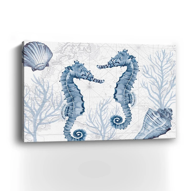 Deep Blue Sea IV On White Canvas Giclee