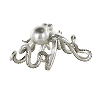 21.5" Silver Laying Octopus Sculpture