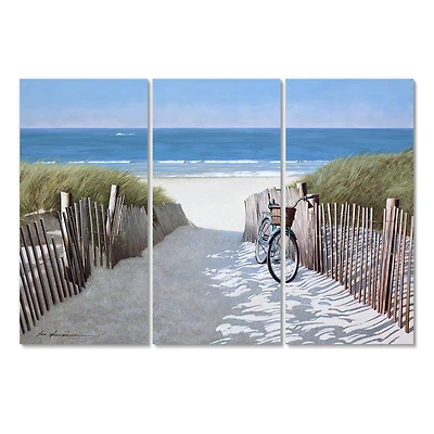 Designart - Beach Bike 2 - Beach Canvas Art Print