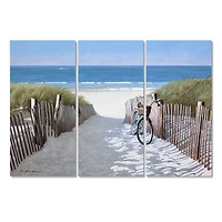 Designart - Beach Bike 2 - Beach Canvas Art Print