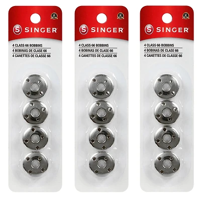 SINGER® Class 66 Metal Bobbins, 12ct.