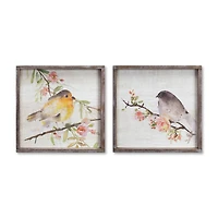 Framed Bird Plaque Set
