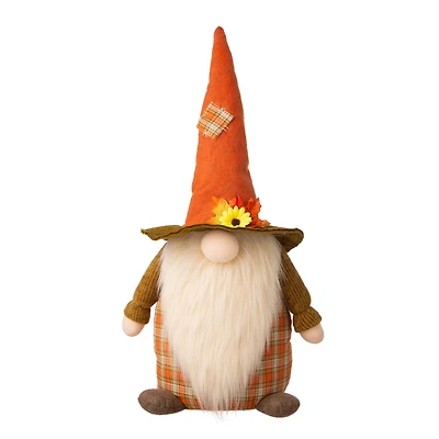 Glitzhome® 24" Fall Fabric Gnome Décor Accent