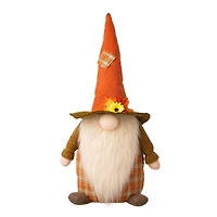 Glitzhome® 24" Fall Fabric Gnome Décor Accent