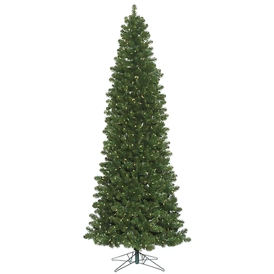8.5ft. Pre-Lit Slim Oregon Fir Artificial Christmas Tree, Warm White LED Lights