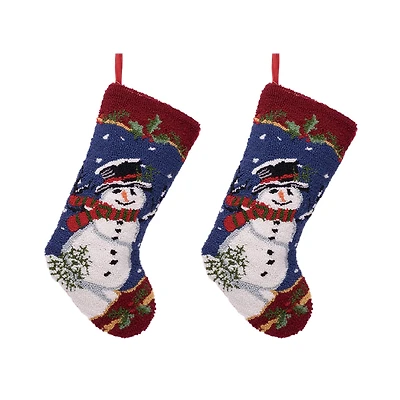 Glitzhome® 19" Snowman Christmas Stockings, 2ct.