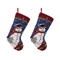 Glitzhome® 19" Snowman Christmas Stockings, 2ct.