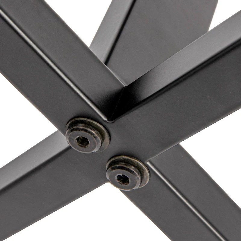 Household Essentials Harper 46.5" Metal & Boucle Bench