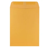 JAM Paper 9" x 12" Brown Kraft Manila Open End Envelopes, 100ct.