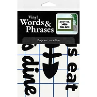 Leisure Arts® Vinyl Dogs Eat, Cats Dine Black Wall Decal