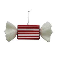 13.25" Red & White Glitter Jumbo Peppermint Stripes Candy Ornament by Ashland®