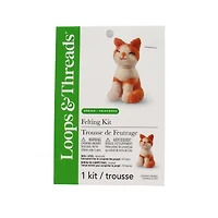 Spring Advanced Orange & White Tabby Felting Kit by Loops & Threads®