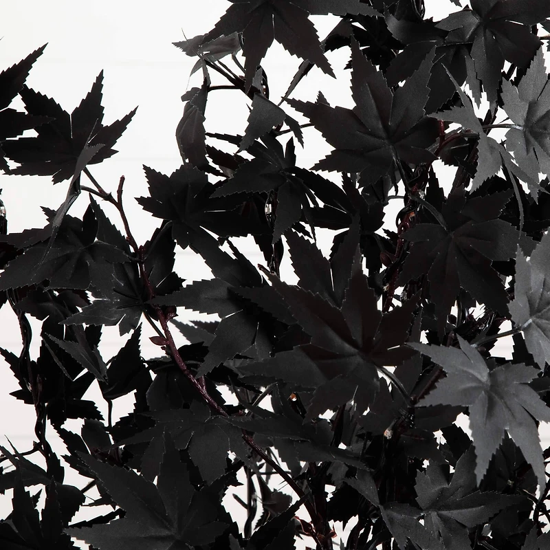 5ft. Pre-Lit Artificial Halloween Black Maple Tree with 240 Orange & Purple LED Lights