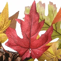 32" White Harvest Sunflowers & Pumpkins Wreath