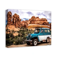 Adventuring Jeep 20" x 16" Canvas Wall Art