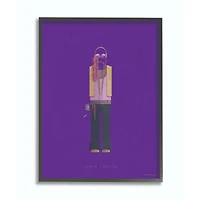 Stupell Industries Janis Joplin Fashion Design Wall Accent with Black Frame