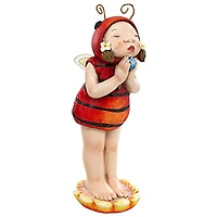 Design Toscano 21.5" Sarah the Lady Bug Fairy Garden Helper Statue