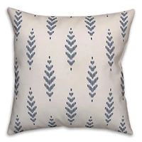 Modern Indigo Ikat Throw Pillow 18" x 18"