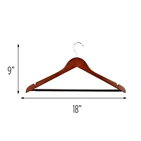 Honey Can Do Cherry Wood Suit Hangers, 8ct.