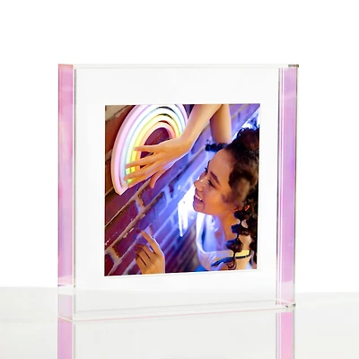 Wexel Art Iridescent Rainbow Float Frame with Magnetic Photo Holder