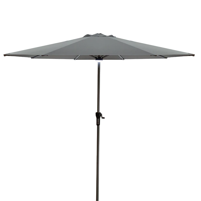 9ft. Solar Lighted Outdoor Patio Market Umbrella