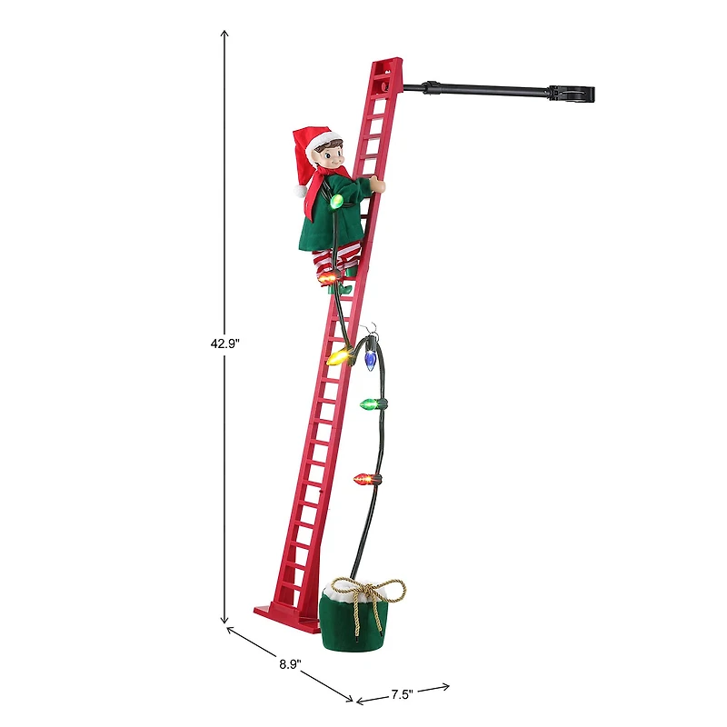 Mr. Christmas 43" Animated Ladder Climbing Elf