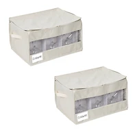 Honey Can Do Natural Stemware Storage Box Set