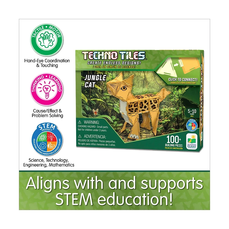 Techno Tiles - Jungle Cat: 100+ Pcs