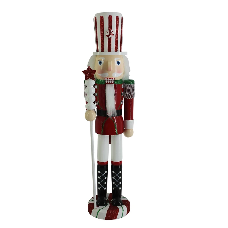 16" Red & White Peppermint Nutcracker by Ashland®