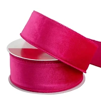 2.5" x 80ft. Pink Flocked Wired Jumbo Ribbon by Celebrate It®