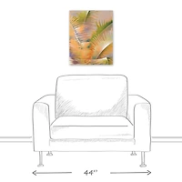 Golden Sun Palms Canvas Wall Art