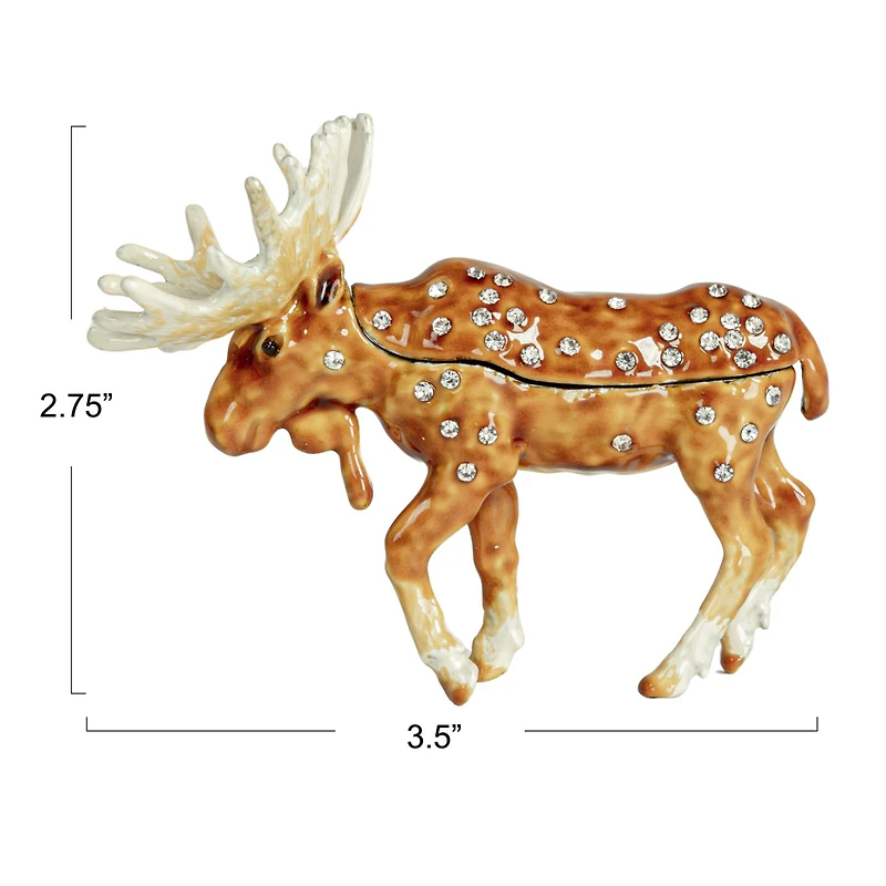 Hello Honey® 3.5" Brown Majestic Moose Trinket Box