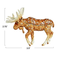 Hello Honey® 3.5" Brown Majestic Moose Trinket Box
