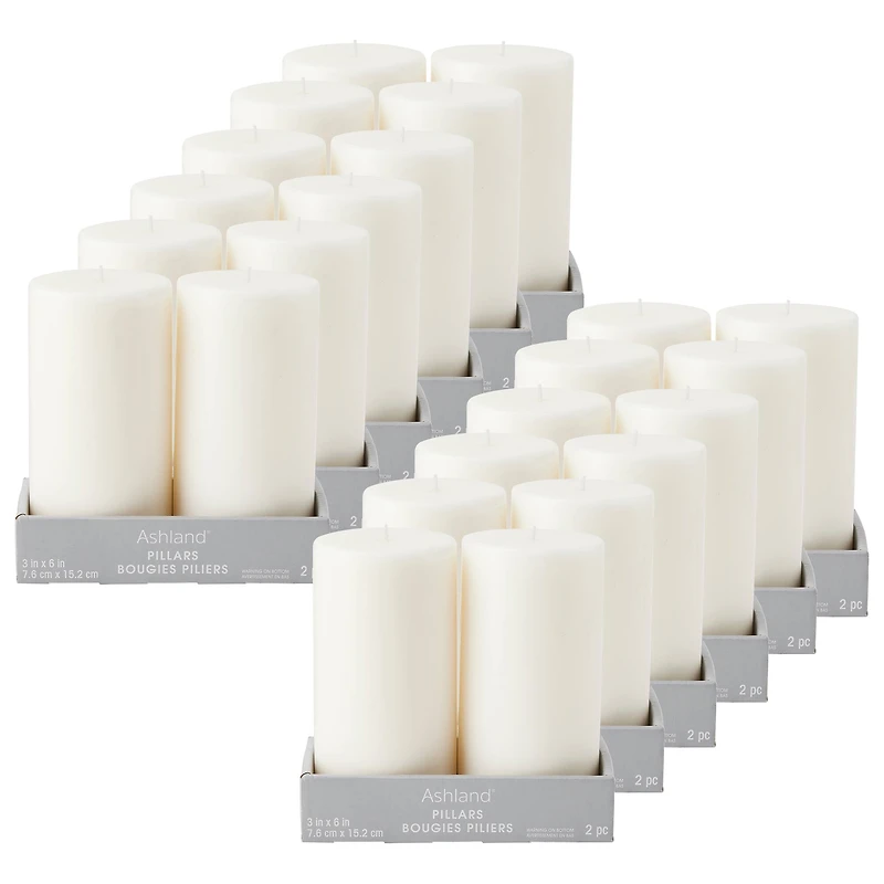 12 Packs: 2 ct. (24 total) Pillar Candle Pair by Ashland