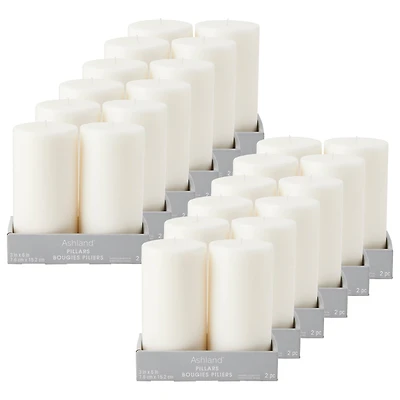 12 Packs: 2 ct. (24 total) Pillar Candle Pair by Ashland