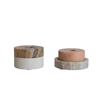 Hello Honey® Modern Marble Taper Candle Holder Set
