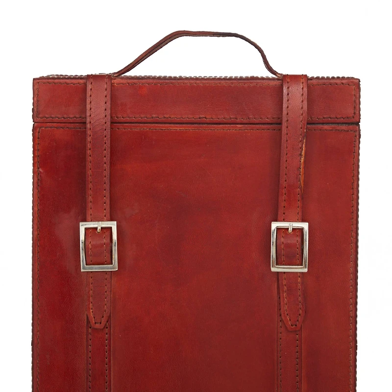 Red Modern Wine Holder, 9" x 5" x 16"