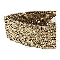 Hello Honey® Hand-Woven Seagrass Fish Shaped Chip & Dip with Ceramic Bowl Set