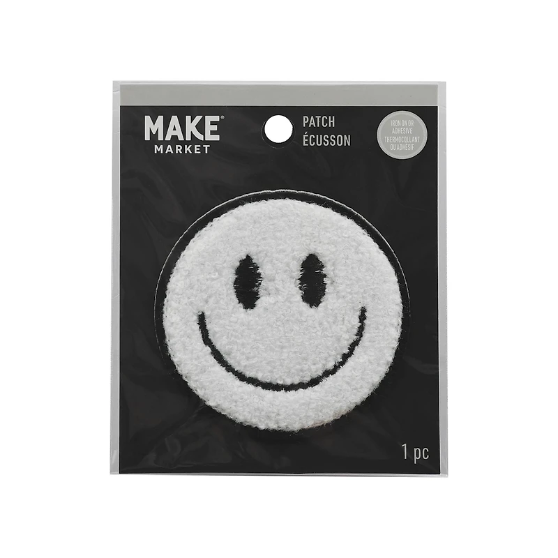 3" Chenille Smile Iron On Patch by Make Market®