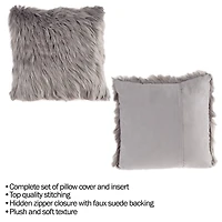 Hastings Home Faux Fur Pillow