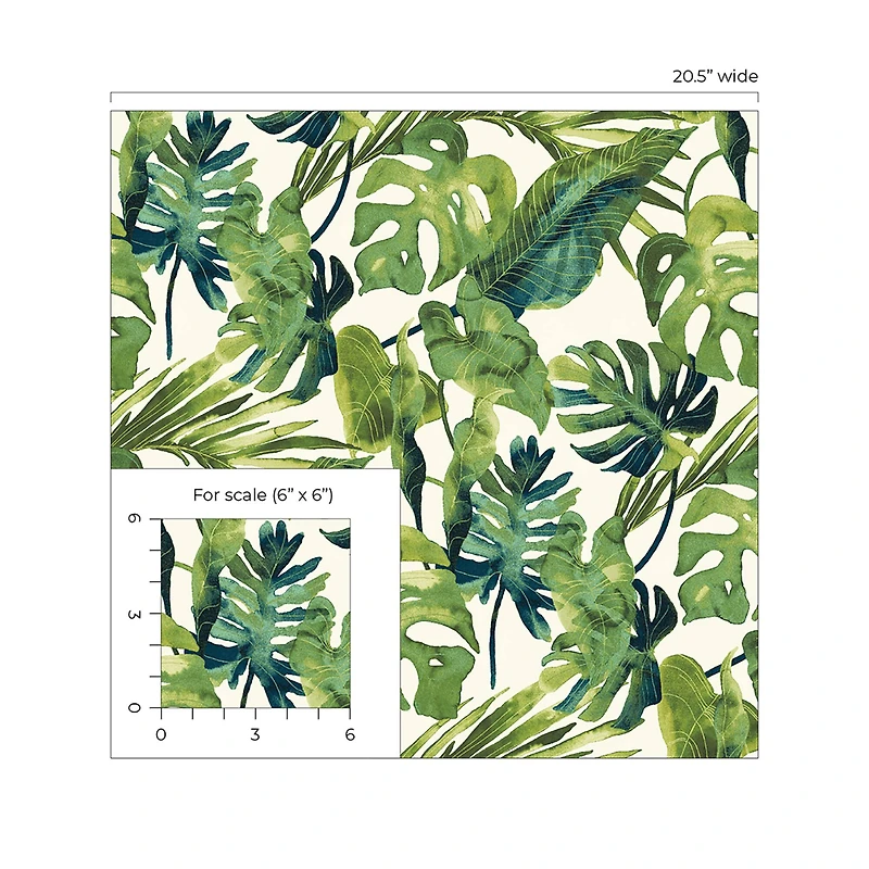 Tommy Bahama Falling Fronds Peel & Stick Wallpaper