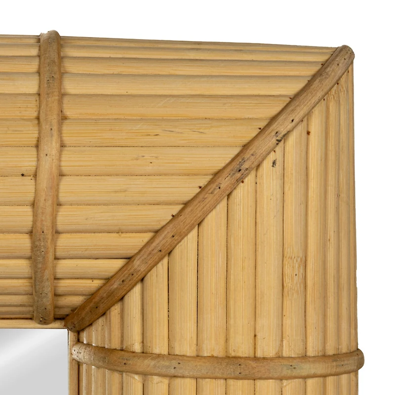 Hello Honey® 43" Natural Brown Bamboo Rectangular Wall Mirror