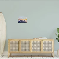 Stupell Industries Tranquil Lake Dock Sunset Nautical Summer Sanctuary Wall Plaque